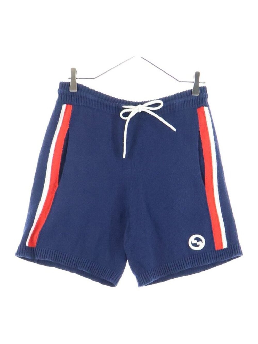 Gucci Pile Fabric Sideline Shorts Navy